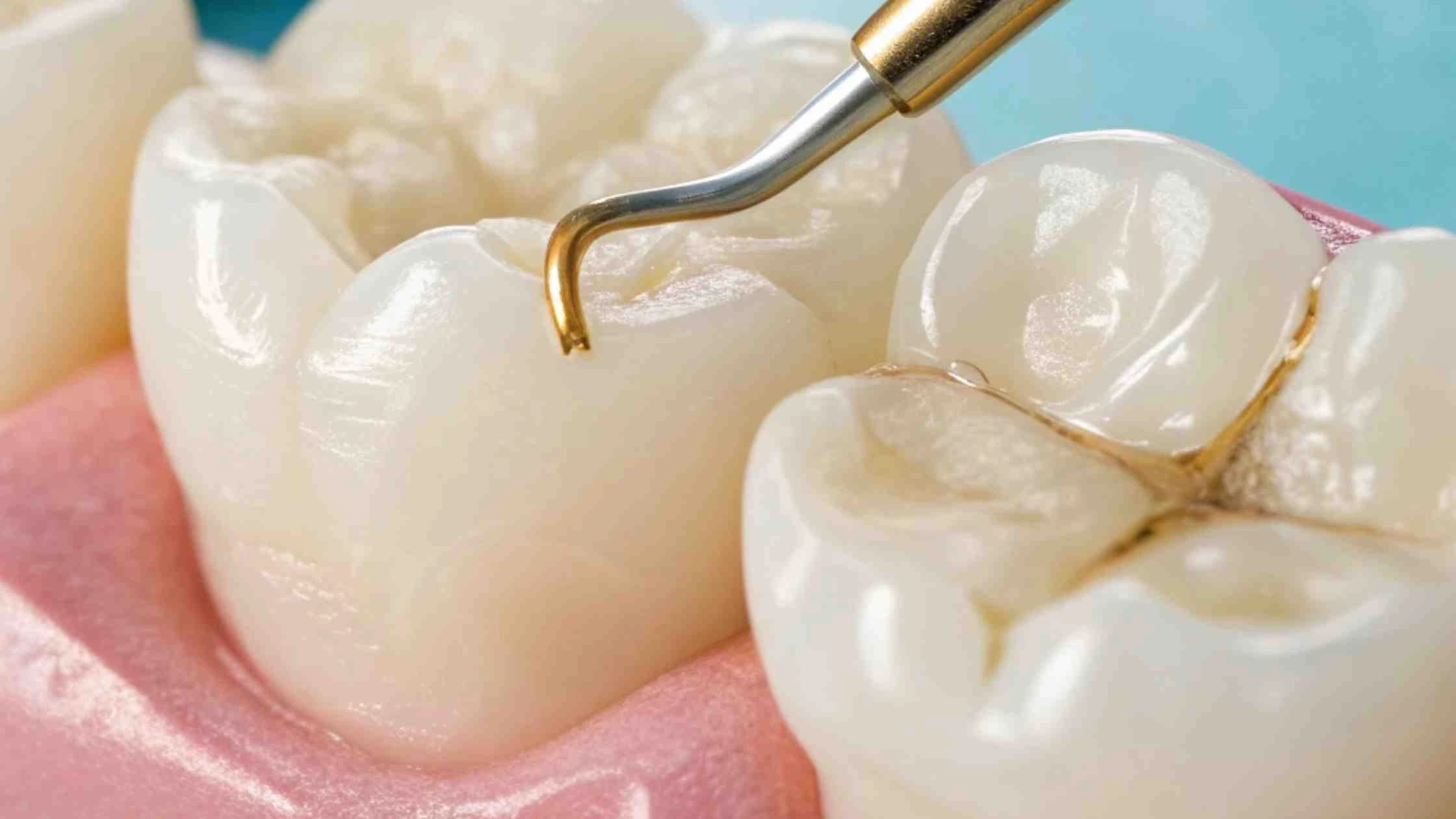 Resin komposit adalah bahan tambal gigi yang terbuat dari campuran resin plastik dan partikel kaca atau keramik.